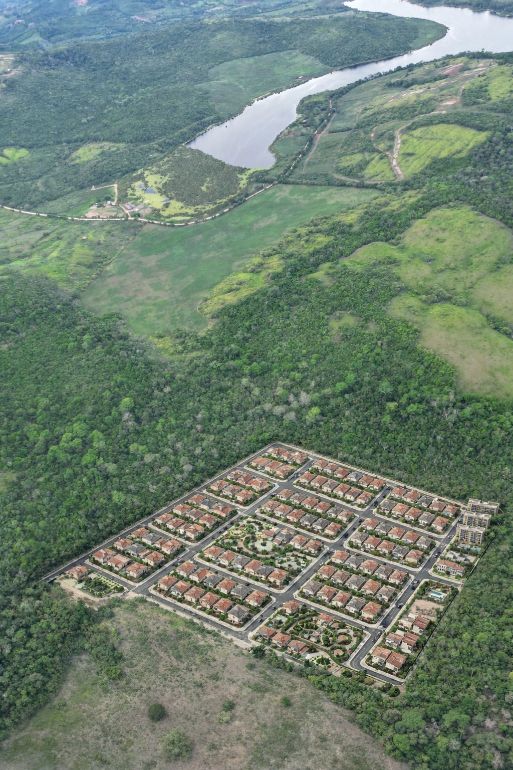 Vista aérea de ecosenda